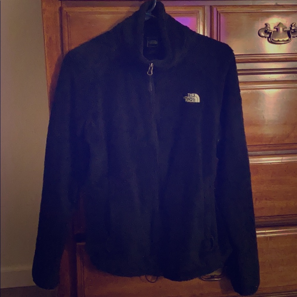North Face Black women’s medium zip fleece jacket